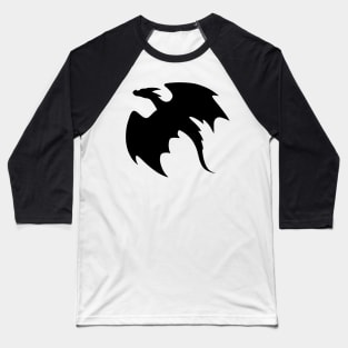 Flying Black Dragon Baseball T-Shirt